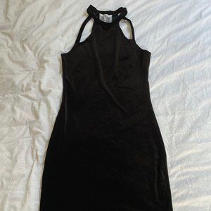 Sadie & Sage | Velvet Black Mini Dress